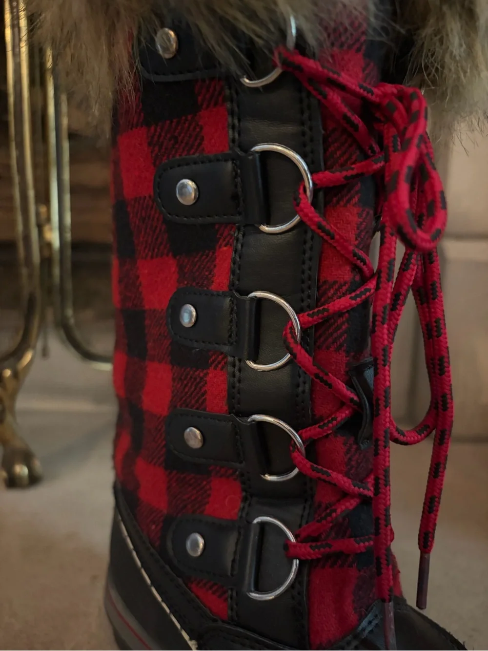 Women’s Buffalo Plaid Winter Boot NWOT